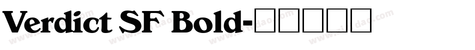 Verdict SF Bold字体转换
